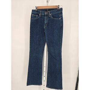 Body Blue Womens Sz 8 Flare Leg Dark Wash Blue Jeans 2000s